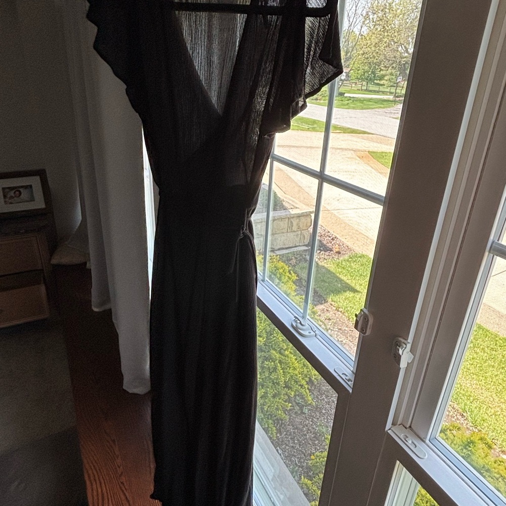 Lulus Black Wrap Dress